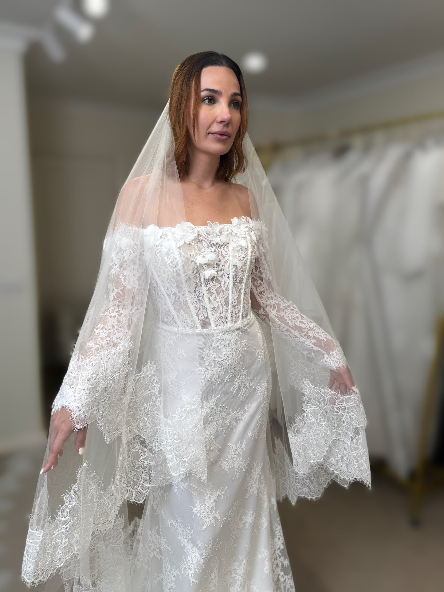 LAUREL I Two-Tier Mantilla Veil