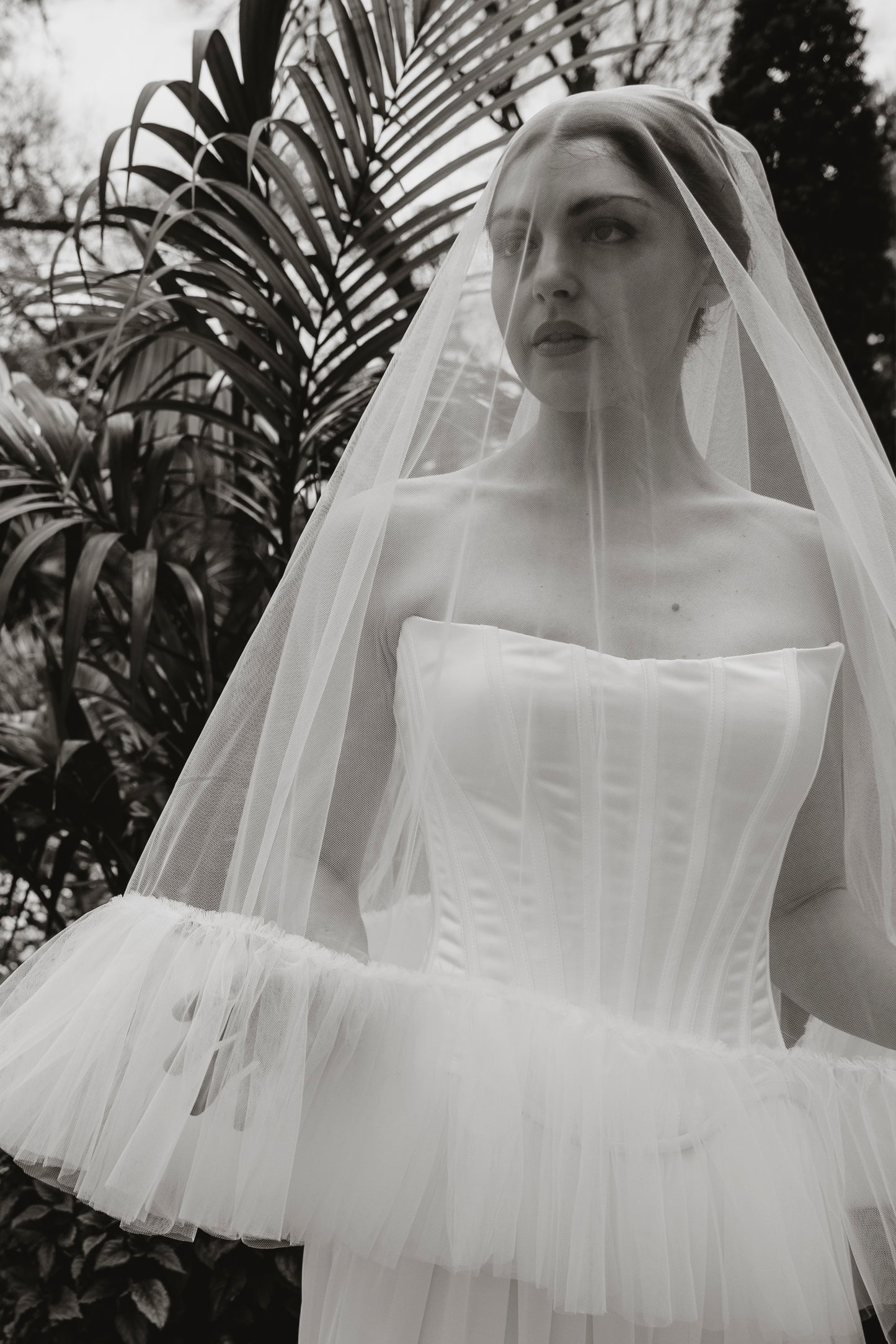 HARPER I Two-Tier Ruffle Veil