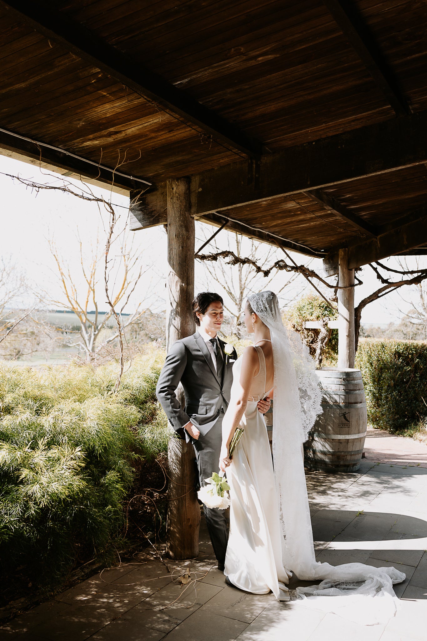 ANGELICA I Full Lace Singe-Tier Mantilla Veil