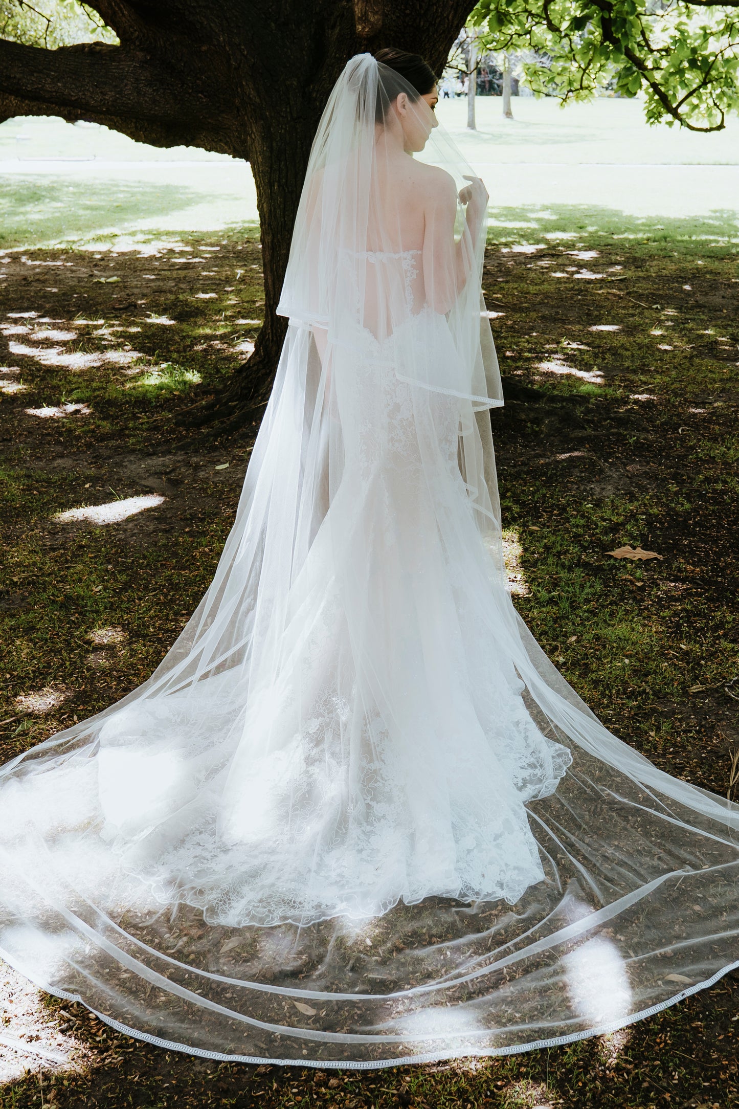VIVIENNE | Two Tier Lace Edge Veil