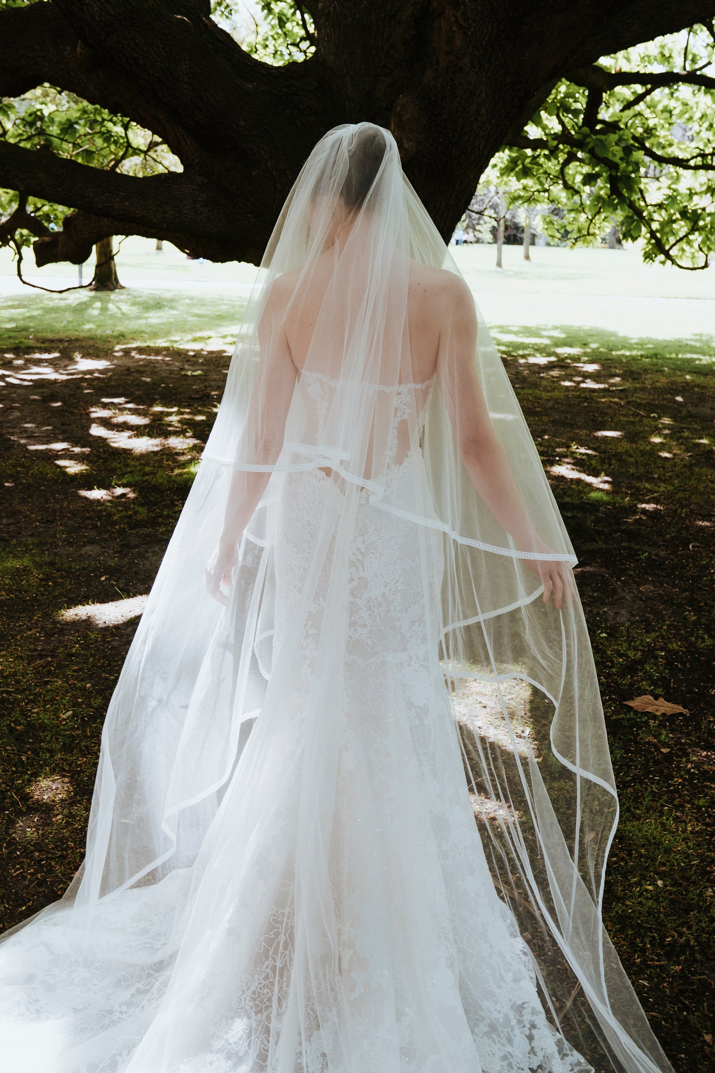 VIVIENNE | Two Tier Lace Edge Veil