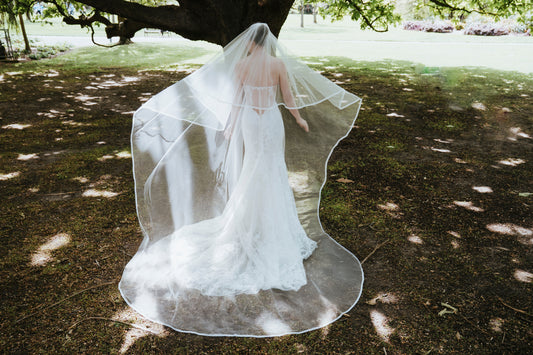VIVIENNE | Two Tier Lace Edge Veil