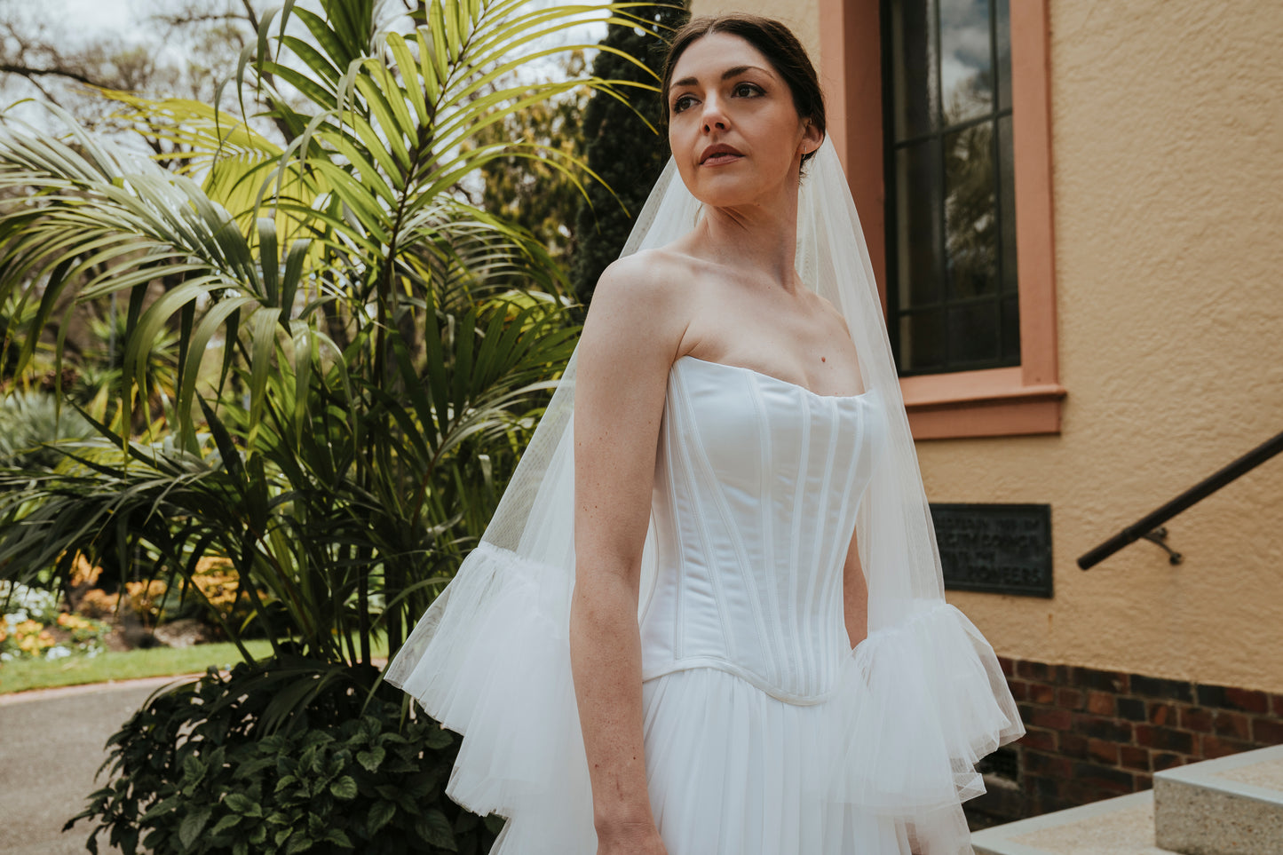 HARPER I Two-Tier Ruffle Veil